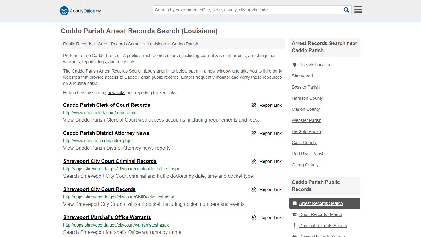 Arrest Records Search - Caddo Parish, LA (Arrests & Mugshots)