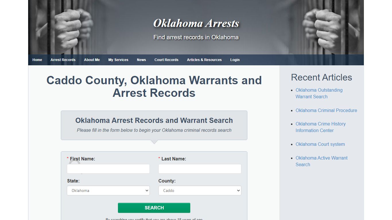 Caddo County, Oklahoma Warrants and Arrest Records